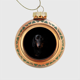 Стеклянный ёлочный шар с принтом ТАКСА в Курске, Стекло | Диаметр: 80 мм | Тематика изображения на принте: animal | black | dog | photo | глаза | домашние | животные | звери | пес | собакен | собаки | такса | черный