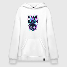 Худи SuperOversize хлопок с принтом Game Over в Курске, 70% хлопок, 30% полиэстер, мягкий начес внутри | карман-кенгуру, эластичная резинка на манжетах и по нижней кромке, двухслойный капюшон
 | видео игра | джойстик.игра окончена | играть вектор | игровая консоль | игровой логотип | мода | произведение искусства