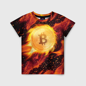 Детская футболка 3D с принтом БИТКОИН ОГОНЬ в Курске, 100% гипоаллергенный полиэфир | прямой крой, круглый вырез горловины, длина до линии бедер, чуть спущенное плечо, ткань немного тянется | bitcoin | blockchain | btc | cardano | crypto | ethereum | polkadot | tether | xrp | бинанс | биткоин | блокчейн | валюта | деньги | криптовалюта | майнер | майнинг | цифровая валюта | цифровое золото | эфир