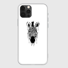 Чехол для iPhone 12 Pro Max с принтом Зебра минимализм в Курске, Силикон |  | animal | beast | black | minimalism | white | zebra | белое | животное | зверь | зебра | краски | минимализм | чернила | черно белое | черное