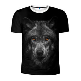 Мужская футболка 3D спортивная с принтом Evil Wolf в Курске, 100% полиэстер с улучшенными характеристиками | приталенный силуэт, круглая горловина, широкие плечи, сужается к линии бедра | Тематика изображения на принте: animal | beast | dark | darkness | evil | moon | nigth | tegunvteg | werwolf | wild | wolf | вервольф | вой | волк | волки | волчара | дикий | животное | зверь | клык | клыки | луна | ночь | оборотень | полнолуние