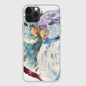 Чехол для iPhone 12 Pro Max с принтом Акварельные попугаи в Курске, Силикон |  | Тематика изображения на принте: love | parrot | watercolour | акварель | арт | любовь | нежность | попугаи