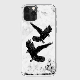 Чехол для iPhone 12 Pro с принтом Gothic crows в Курске, силикон | область печати: задняя сторона чехла, без боковых панелей | Тематика изображения на принте: animals | art | bird | black | crow | dark | halloween | wings | witch | арт | ворона | готика | готические | животные | крылья | нечисть | орел | перья | природа | птица | птица ворон | птичка | тьма | хеллоуин | хищник | черная птица