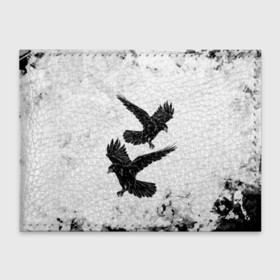 Обложка для студенческого билета с принтом Gothic crows в Курске, натуральная кожа | Размер: 11*8 см; Печать на всей внешней стороне | Тематика изображения на принте: animals | art | bird | black | crow | dark | halloween | wings | witch | арт | ворона | готика | готические | животные | крылья | нечисть | орел | перья | природа | птица | птица ворон | птичка | тьма | хеллоуин | хищник | черная птица