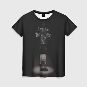 Женская футболка 3D с принтом Little Nightmares 2 в Курске, 100% полиэфир ( синтетическое хлопкоподобное полотно) | прямой крой, круглый вырез горловины, длина до линии бедер | game | games | little nightmares | игра | игры | моно | номы | тёмная шестая | шестая