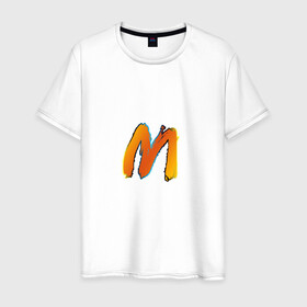 Мужская футболка хлопок с принтом Слава Мерлоу в Курске, 100% хлопок | прямой крой, круглый вырез горловины, длина до линии бедер, слегка спущенное плечо. | кдип | мерлоу | моргенштерн | музыка | огненный | реп | слава