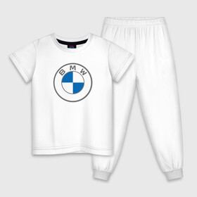 Детская пижама хлопок с принтом BMW в Курске, 100% хлопок |  брюки и футболка прямого кроя, без карманов, на брюках мягкая резинка на поясе и по низу штанин
 | bavaria | bayerische motoren werke | bmw | bmw ag | bmw logo | баварец | беха | бнв | бумер | бэха