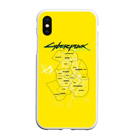 Чехол для iPhone XS Max матовый с принтом Cyberpunk 2077 карта города в Курске, Силикон | Область печати: задняя сторона чехла, без боковых панелей | Тематика изображения на принте: cyberpunk 2077 | hacker | maelstrom | militech | quadra | samurai | sci fi | technology | trauma team | v | будущее | игра | иероглифы | киану ривз | кибер | киберпанк | киборг | киборги | корпорация | лого | милитек | панк | роботы | самурай | т