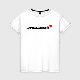 Женская футболка хлопок с принтом Формула 1 Макларен в Курске, 100% хлопок | прямой крой, круглый вырез горловины, длина до линии бедер, слегка спущенное плечо | f1 | formula 1 | mclaren | даниэль риккардо | ландо норрис | логотип | макларен | мерседес | ф1 | формула 1
