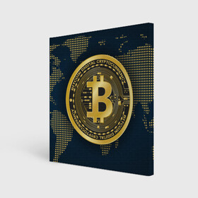 Холст квадратный с принтом БИТКОИН | BITCOIN в Курске, 100% ПВХ |  | bitcoin | blockchain | btc | cardano | crypto | ethereum | polkadot | tether | xrp | бинанс | биткоин | блокчейн | валюта | деньги | криптовалюта | майнер | майнинг | цифровая валюта | цифровое золото | эфир