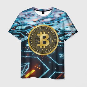 Мужская футболка 3D с принтом БИТКОИН | BITCOIN в Курске, 100% полиэфир | прямой крой, круглый вырез горловины, длина до линии бедер | bitcoin | blockchain | btc | cardano | crypto | ethereum | polkadot | tether | xrp | бинанс | биткоин | блокчейн | валюта | деньги | криптовалюта | майнер | майнинг | цифровая валюта | цифровое золото | эфир
