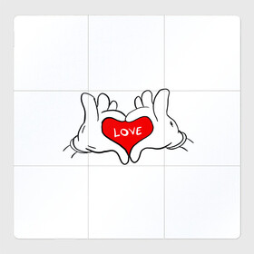 Магнитный плакат 3Х3 с принтом люблю в Курске, Полимерный материал с магнитным слоем | 9 деталей размером 9*9 см | all you need is love | i love myself | love | love me | one love