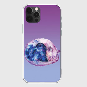 Чехол для iPhone 12 Pro Max с принтом кот звездное небо спит в Курске, Силикон |  | Тематика изображения на принте: акварель | вселенная | галактика | звездное небо | звезды | клубочек | кот | кошка | магия | ночь | свернувшись | сны | спит | туманность | фантазии