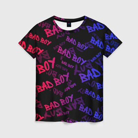 Женская футболка 3D с принтом Bad Boy в Курске, 100% полиэфир ( синтетическое хлопкоподобное полотно) | прямой крой, круглый вырез горловины, длина до линии бедер | bad | boy | human | man | street | style | sueta | vip | вип | мальчик | наводить | надпись | пацанская | пацанские | стиль | суета | суету | текстура | уличный | человек