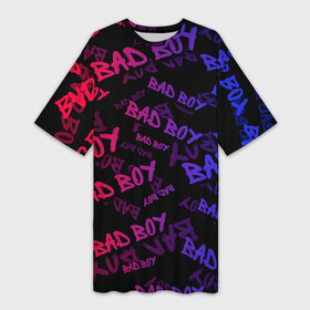 Платье-футболка 3D с принтом Bad Boy в Курске,  |  | bad | boy | human | man | street | style | sueta | vip | вип | мальчик | наводить | надпись | пацанская | пацанские | стиль | суета | суету | текстура | уличный | человек