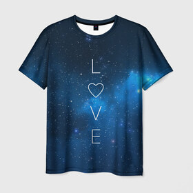 Мужская футболка 3D с принтом SPACE LOVE в Курске, 100% полиэфир | прямой крой, круглый вырез горловины, длина до линии бедер | earth | galaxy | heart | love | mars | moon | nasa | planet | planets | space | specex | stars | sun | universe | вселенная | галактика | звезда | звезды | земля | космическая | космос | луна | любовь | марс | млечный | наса | планета | планеты | путь