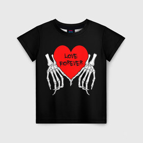 Детская футболка 3D с принтом LOVE FOREVER | ЛЮБОВЬ НАВСЕГДА в Курске, 100% гипоаллергенный полиэфир | прямой крой, круглый вырез горловины, длина до линии бедер, чуть спущенное плечо, ткань немного тянется | 14 | 8 | day | dead | death | forever | girl | girls | hearts | heat | love | lovers | valentine | valentines | валентина | девушка | день | до | любовь | марта | навсегда | пара | парень | святого | сердечко | сердце | смерь | феврал