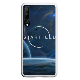 Чехол для Honor P30 с принтом Starfield в Курске, Силикон | Область печати: задняя сторона чехла, без боковых панелей | bethesda game studios | bethesda softworks | звездное | космос | планеты