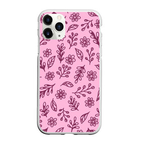 Чехол для iPhone 11 Pro матовый с принтом Hello Spring в Курске, Силикон |  | casual | flowers | pink | summer | букет | бутоны | весна | ветки | девушкам | декор | лепестки | лето | листья | нежные | орнамент | поляна | природа | растения | рисунок | розовый узор | ромашки | текстура | узор