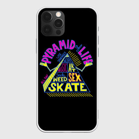 Чехол для iPhone 12 Pro Max с принтом Суть жизни в Курске, Силикон |  | art | life | music | pyramid | skate | smoke | work | жизнь | мем | мемы | музыка | пирамида | работа | смысл | стиль | треугольник