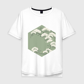 Мужская футболка хлопок Oversize с принтом Японский минимализм в Курске, 100% хлопок | свободный крой, круглый ворот, “спинка” длиннее передней части | абстракция | азиатский | арт | минимализм | пейзаж | природа | рисунок | хипстер | японский