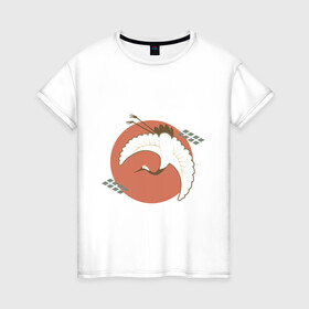 Женская футболка хлопок с принтом Японский минимализм в Курске, 100% хлопок | прямой крой, круглый вырез горловины, длина до линии бедер, слегка спущенное плечо | абстракция | азиатский | арт | минимализм | пейзаж | природа | рисунок | хипстер | японский