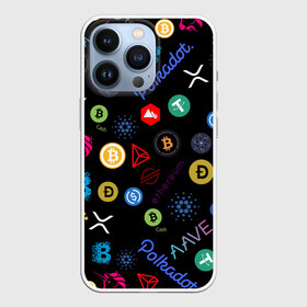 Чехол для iPhone 13 Pro с принтом BITCOIN PATTERN | БИТКОИН(Z) в Курске,  |  | Тематика изображения на принте: binance coin | bitcoin | blockchain | btc | cardano | crypto | ethereum | litecoin | polkadot | tether | xrp | биткоин | блокчейн | валюта | деньги | криптовалюта | майнер | майнинг | цифровая валюта | цифровое золото | эфир