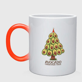 Кружка хамелеон с принтом Avocado Christmas Tree в Курске, керамика | меняет цвет при нагревании, емкость 330 мл | claus | cute | nature | new year | santa | tree | авокадо | адвокадо | дед мороз | дед отмороз | ёлка | ель | из авокадо | колпак | косточка | милота | милые авокадо | новый год | прикол | природа | рождественское дерево