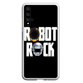 Чехол для Honor 20 с принтом Robot Rock в Курске, Силикон | Область печати: задняя сторона чехла, без боковых панелей | Тематика изображения на принте: cyberpunk | daft | daftpunk | electronic | get | guy | guy manuel | human | lucky | music | punk | robot | rock | thomas | дафт | дафтпанк | киберпанк | музыка | ню диско | панк | робот | рок | техно | томас | электро | электроник рок