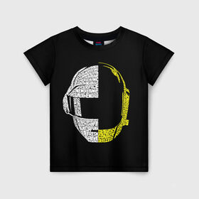 Детская футболка 3D с принтом Daft Punk в Курске, 100% гипоаллергенный полиэфир | прямой крой, круглый вырез горловины, длина до линии бедер, чуть спущенное плечо, ткань немного тянется | cyberpunk | daft | daftpunk | electronic | get | guy | guy manuel | human | lucky | music | punk | robot | rock | thomas | дафт | дафтпанк | киберпанк | музыка | ню диско | панк | робот | рок | техно | томас | электро | электроник рок