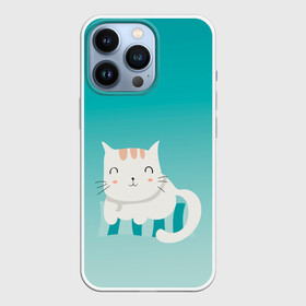 Чехол для iPhone 13 Pro с принтом котик на подстилке в Курске,  |  | анимешный | бегемотик | дзен | кот | котик | кошечка | милота | мультяшный | отдых | подстилка | рисунок | спит | спокойствие | уют