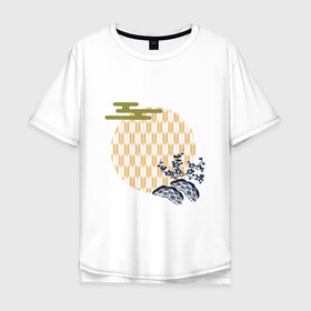 Мужская футболка хлопок Oversize с принтом Арт минимализм в Курске, 100% хлопок | свободный крой, круглый ворот, “спинка” длиннее передней части | Тематика изображения на принте: абстракция | азиатский | арт | минимализм | пейзаж | природа | рисунок | хипстер | японский
