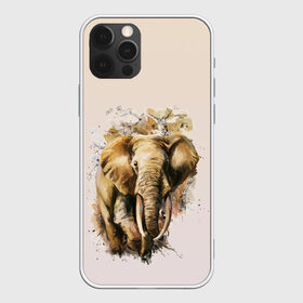 Чехол для iPhone 12 Pro Max с принтом акварельный слон брызги в Курске, Силикон |  | акварель | акварельный | арт | бивни | брызги | животное | зверь | краска | природа | разводы | рисунок | хобот