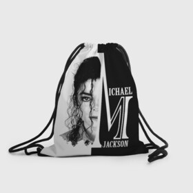 Рюкзак-мешок 3D с принтом Майкл Джексон в Курске, 100% полиэстер | плотность ткани — 200 г/м2, размер — 35 х 45 см; лямки — толстые шнурки, застежка на шнуровке, без карманов и подкладки | бог танца | красивый звук | милый и очаровательный | самый популярный певец в мире