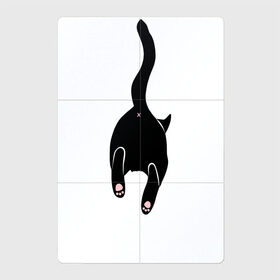 Магнитный плакат 2Х3 с принтом Убегающий кот в Курске, Полимерный материал с магнитным слоем | 6 деталей размером 9*9 см | animals | cat | kitty | meow | животные | звери | киса | киска | кот | котенок | кошак | кошачьи лапки | лапки | милые создания | минимализм | мультяшный | мур | мяу | питомец | попка котика | прыжок | рисунок