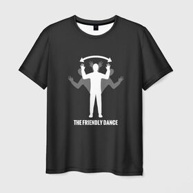 Мужская футболка 3D с принтом DayZ Friendly Dance в Курске, 100% полиэфир | прямой крой, круглый вырез горловины, длина до линии бедер | balota | bambi | bandit | berezino | cherno | dance | day | electro | friendly | kalinka | killer | pavlovo | skalisty | stary | tisy | z | zeleno | zombie | день | з | зет | зомби | зэт