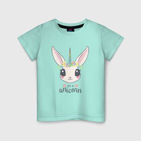 Детская футболка хлопок с принтом Единорог в Курске, 100% хлопок | круглый вырез горловины, полуприлегающий силуэт, длина до линии бедер | unicorn | единорог | лошадка | милый единорог | цветы