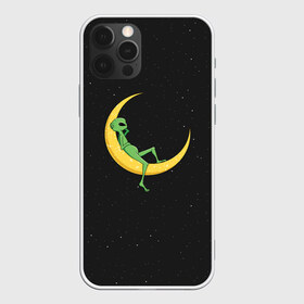 Чехол для iPhone 12 Pro Max с принтом Alien Chilling в Курске, Силикон |  | 51 | abduction | alien | area | believe | chill | circles | cow | crop | flying | galaxy | moon | saucer | ship | space | галтика | зона | корабль | корова | космос | круг | круги | летающая | луна | на | отдых | полях | пришелец | тарелка