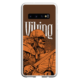 Чехол для Samsung Galaxy S10 с принтом Viking в Курске, Силикон | Область печати: задняя сторона чехла, без боковых панелей | Тематика изображения на принте: drakkar | valhalla | valheim | viking | vikings | валхэйм | вальгала | вальхала | вальхейм | викинг | викинги | драккар