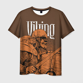 Мужская футболка 3D с принтом Viking в Курске, 100% полиэфир | прямой крой, круглый вырез горловины, длина до линии бедер | drakkar | valhalla | valheim | viking | vikings | валхэйм | вальгала | вальхала | вальхейм | викинг | викинги | драккар