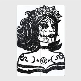 Магнитный плакат 2Х3 с принтом Богиня с розами и пентаграммой в Курске, Полимерный материал с магнитным слоем | 6 деталей размером 9*9 см | Тематика изображения на принте: eyes | flowers | girl | hair | halloween | lips | makeup | moon | pentagram | rosa | snake | star | tattoo | taty | witch | богиня | ведьма | волосы | глаза | гот | губы | девушка | звезда | змея | кало | макияж | месяц | пентаграмма | розы | тату | татуи