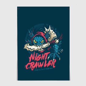 Постер с принтом Night Crawler | Dota 2 в Курске, 100% бумага
 | бумага, плотность 150 мг. Матовая, но за счет высокого коэффициента гладкости имеет небольшой блеск и дает на свету блики, но в отличии от глянцевой бумаги не покрыта лаком | dota | dota2 | game | games | moba | slark | дитка | дота | дота2 | дотка | игра | игры | моба | сларк