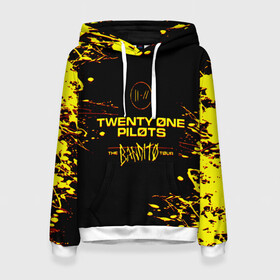 Женская толстовка 3D с принтом TWENTY ONE PILOTS TOP. в Курске, 100% полиэстер  | двухслойный капюшон со шнурком для регулировки, мягкие манжеты на рукавах и по низу толстовки, спереди карман-кенгуру с мягким внутренним слоем. | 21 pilots | blurryface | fbr | fueled by ramen | fueledbyramen | heathens | heavydirtysoul | josh dun | music | music video | official | stressed out | top | tp | trench | twenty one pilots | twentyonepilots | tyler joseph 