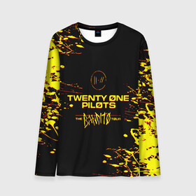 Мужской лонгслив 3D с принтом TWENTY ONE PILOTS TOP. в Курске, 100% полиэстер | длинные рукава, круглый вырез горловины, полуприлегающий силуэт | Тематика изображения на принте: 21 pilots | blurryface | fbr | fueled by ramen | fueledbyramen | heathens | heavydirtysoul | josh dun | music | music video | official | stressed out | top | tp | trench | twenty one pilots | twentyonepilots | tyler joseph 