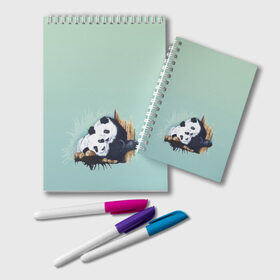 Блокнот с принтом акварельные панды в Курске, 100% бумага | 48 листов, плотность листов — 60 г/м2, плотность картонной обложки — 250 г/м2. Листы скреплены удобной пружинной спиралью. Цвет линий — светло-серый
 | Тематика изображения на принте: акварель | двое | животные | звери | мило | мишки | обнимашки | панды | пара | природа | рисунок