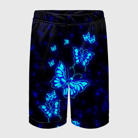 Детские спортивные шорты 3D с принтом Неоновые бабочки в Курске,  100% полиэстер
 | пояс оформлен широкой мягкой резинкой, ткань тянется
 | butterfly | dream | fantasy | neon | space | stars | wings | бабочки | бабочки космос | блестящие | весна | вселенная | галактика | голубые бабочки | девочкам | девушкам | звезды | космические | космос | крыя | лето