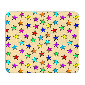 Коврик для мышки прямоугольный с принтом Детские звезды на песке в Курске, натуральный каучук | размер 230 х 185 мм; запечатка лицевой стороны | baby | colorfull | disco | kids | stars | девочкам | детские рисунки | детям | диско | звездочки | звезды | конфетти | лето | малыш | ночные | орнамент | песок | пляж | праздник | радужные | разноцветный узор