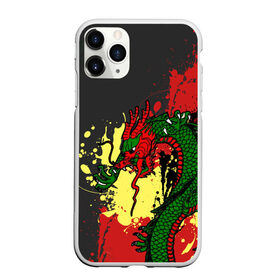 Чехол для iPhone 11 Pro матовый с принтом Chinese dragon в Курске, Силикон |  | Тематика изображения на принте: dragon | брызги | китайский дракон | монстр | ящерица