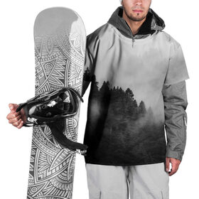 Накидка на куртку 3D с принтом Природа - Лес в Курске, 100% полиэстер |  | Тематика изображения на принте: tegunvteg | деревья | лес | листья | природа | темный лес | туман | туманный лес