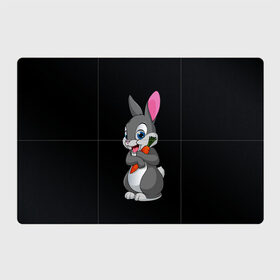 Магнитный плакат 3Х2 с принтом ЗАЙКА в Курске, Полимерный материал с магнитным слоем | 6 деталей размером 9*9 см | bunny | cartoon | hare | rabbit | белый | зайчик | заяц | кролик | морковка | мультик | серый